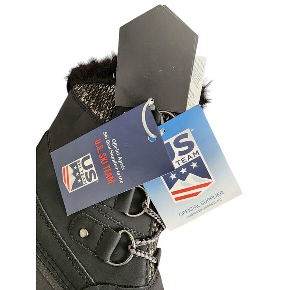 Khombu Kerigan Thermolite Cold Rated Waterproof Faux Fur Trim Lace Up Boots Sz 6 - Picture 11 of 12